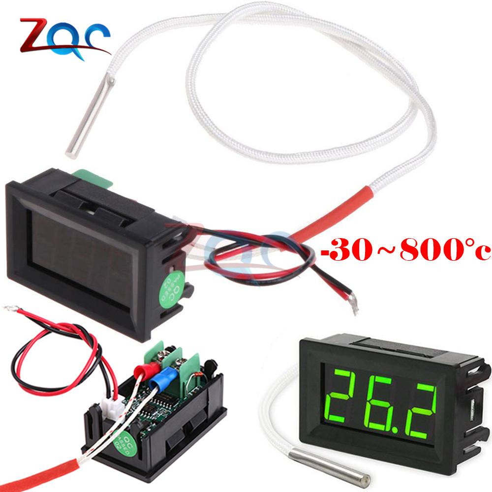 

XH-B310 Digital tube LED Display Thermometer 12V Temperature Meter K-type R06 Stick Thermocouple Tester -30~800 thermograph