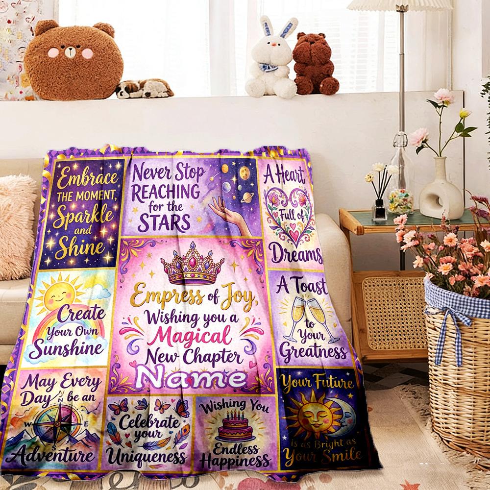 Educationthemed Home Blanket Customize Your Names Comfortable Soft Lightweight Allseason Multipurpose Blanket For Picnics Sofas Offices Beds Living