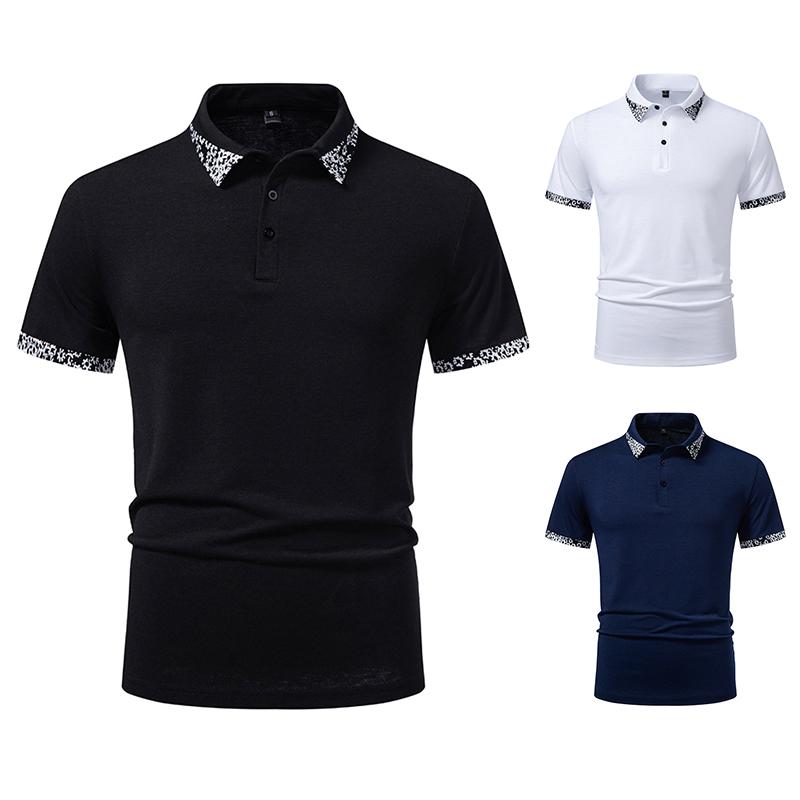 Polo Para Hombre Man Summer Tee Shirt Homme De Luxe Fashion Patchwork Short Sleeve Mens Polos Shirts Business Golf Wear