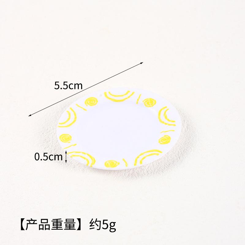 Mini Miniature Simulation Plate Small Bowl Tableware Diy Food Play Accessories Mini Container Play House Kitchen Toys