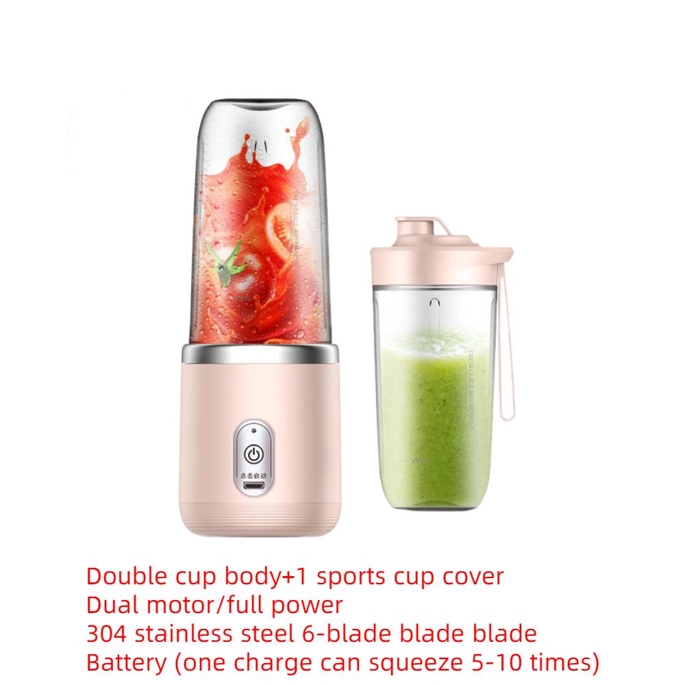Double Cup Multifunction USB Fruit Mixers Juicers Portable Electric Juicer Blender Fruit Juicer Cup Food Milkshake Juice Maker