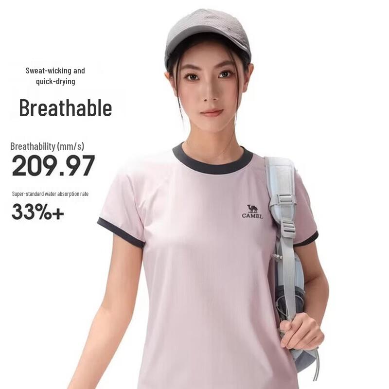 Camel Women s Quick-Dry Round-Neck T-Shirt S