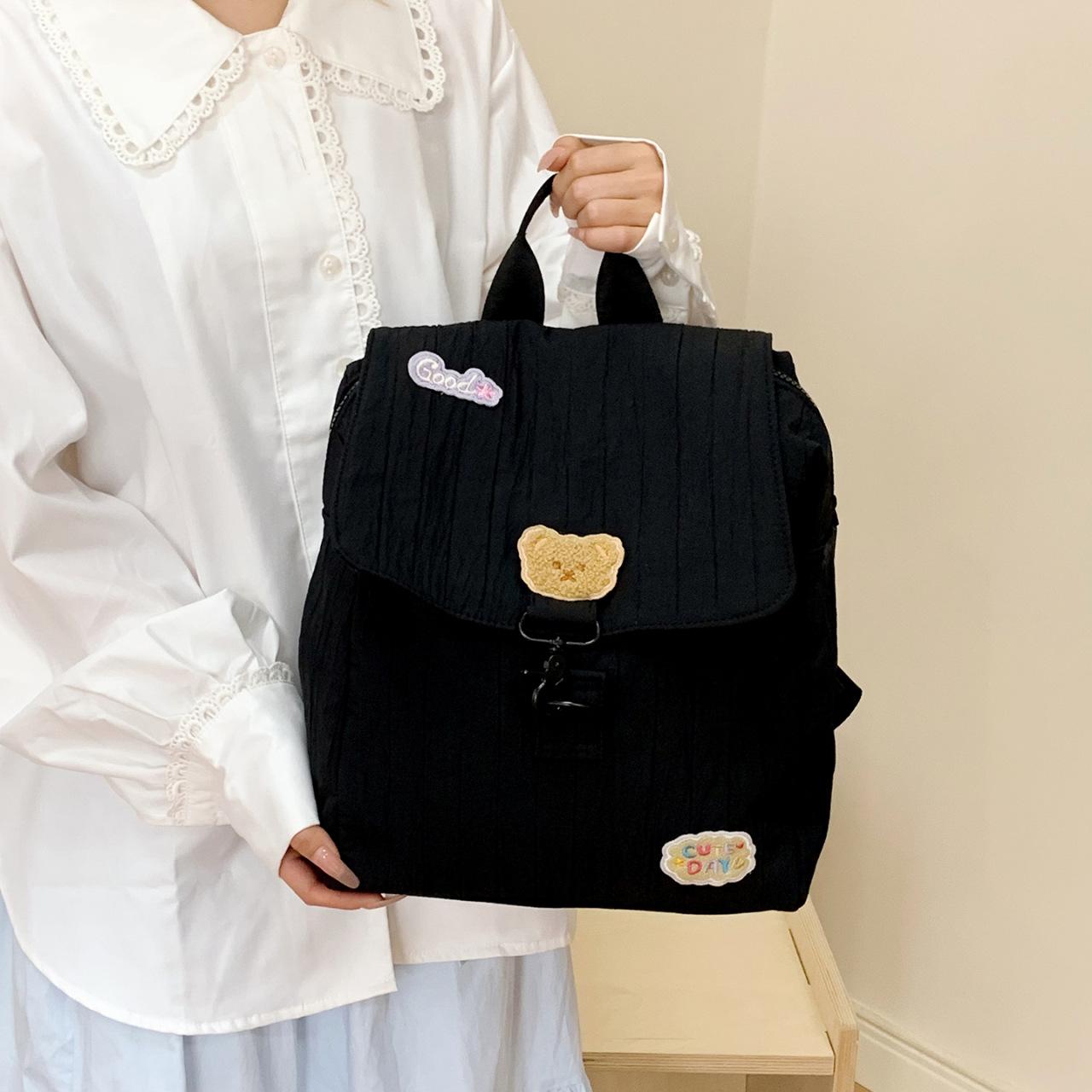 

Версия Повседневный Рюкзак Милая Девушка Нишевый Дизайн Повседневная Сумка Путешествия Большая Вместимость Студенты one size fits all чёрный