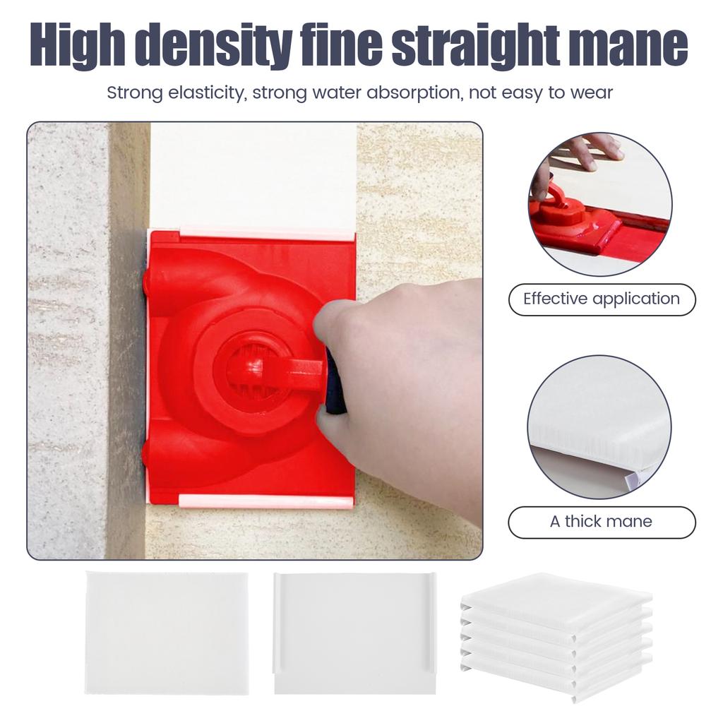 Färgkantare Ersättningsdynor Täta Borst Trim Målningsverktyg Dyna Kemisk Fiber Vägg Tak Golvsockel Färgseparator Trimverktyg