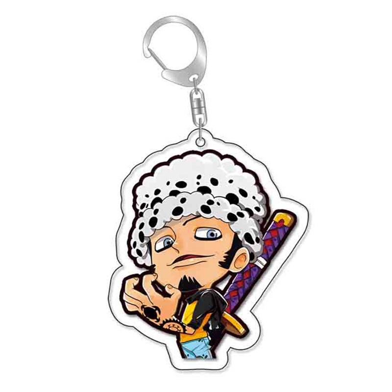 Acrylic Key Chain for One Piece Franky Trafalgar Law Jinbe Monkey D. Luffy Thatch Anime Peripheral Pendant Acrylic Key Buckle