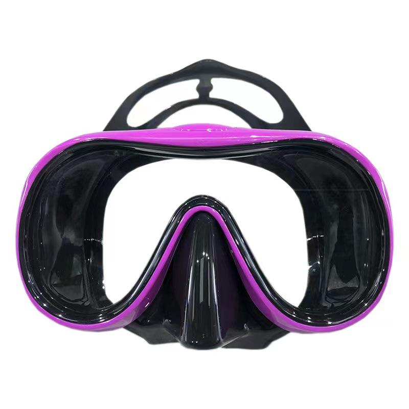 Large HD Diving Snorkel Mask | Adult Tempered Glass & Silicone Face Gear