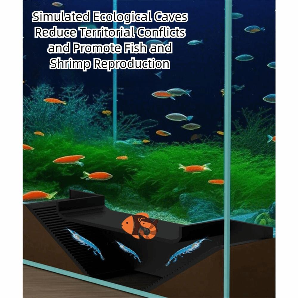 Stufenförmige Aquarium Verstecke Unterschlupf Kunststoff Spielen Zucht Laichen Fisch Garnele Verstecke Höhle Aquarium Tunnel Fisch Garnele Krabbe