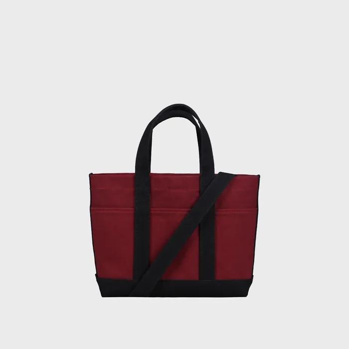 Primo Petit Canvas Tote Bag (Wine/Black)