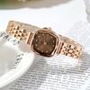 Steel Belt Watch Women'S Fashion Square Watch Casual Waterproof Quartz Watch