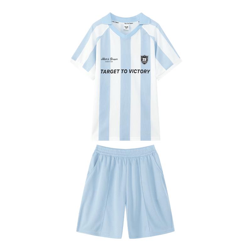 Zuo Xi Boys Short Sleeve Quick-Dry Soccer Uniform Set 130