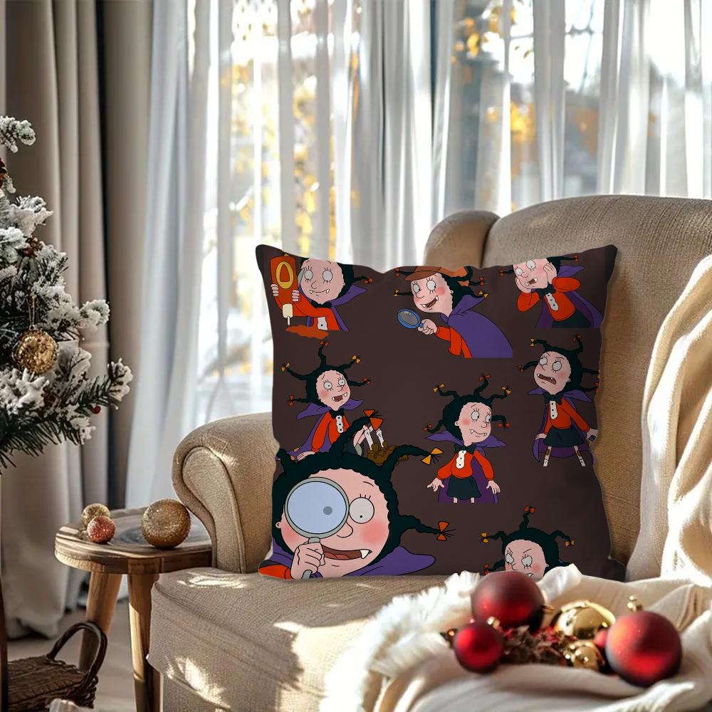 M-Mona the V-Vampire animated series Pillow Case Square Pillow Bedroom Sofa Leisure ComfortCar Living Room Home Decoration 40X40