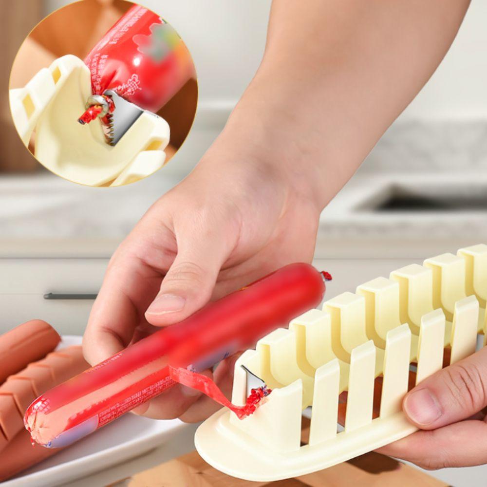 Labor-Saving Sausage Slicer Non-stick Banana Cutter Barbecue Tool Ham Slicer  Easily Demouling