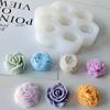 7-Grid Silicone Molds 3D Rose Peony Design For Chocolate Cake Baking Handmade Soap Candle Gypsum Resin Craft Making Tools