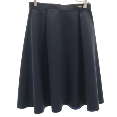 BLUE LABEL CRESTBRIDGE Midi Length Flare Skirt Dark Blue Women Used