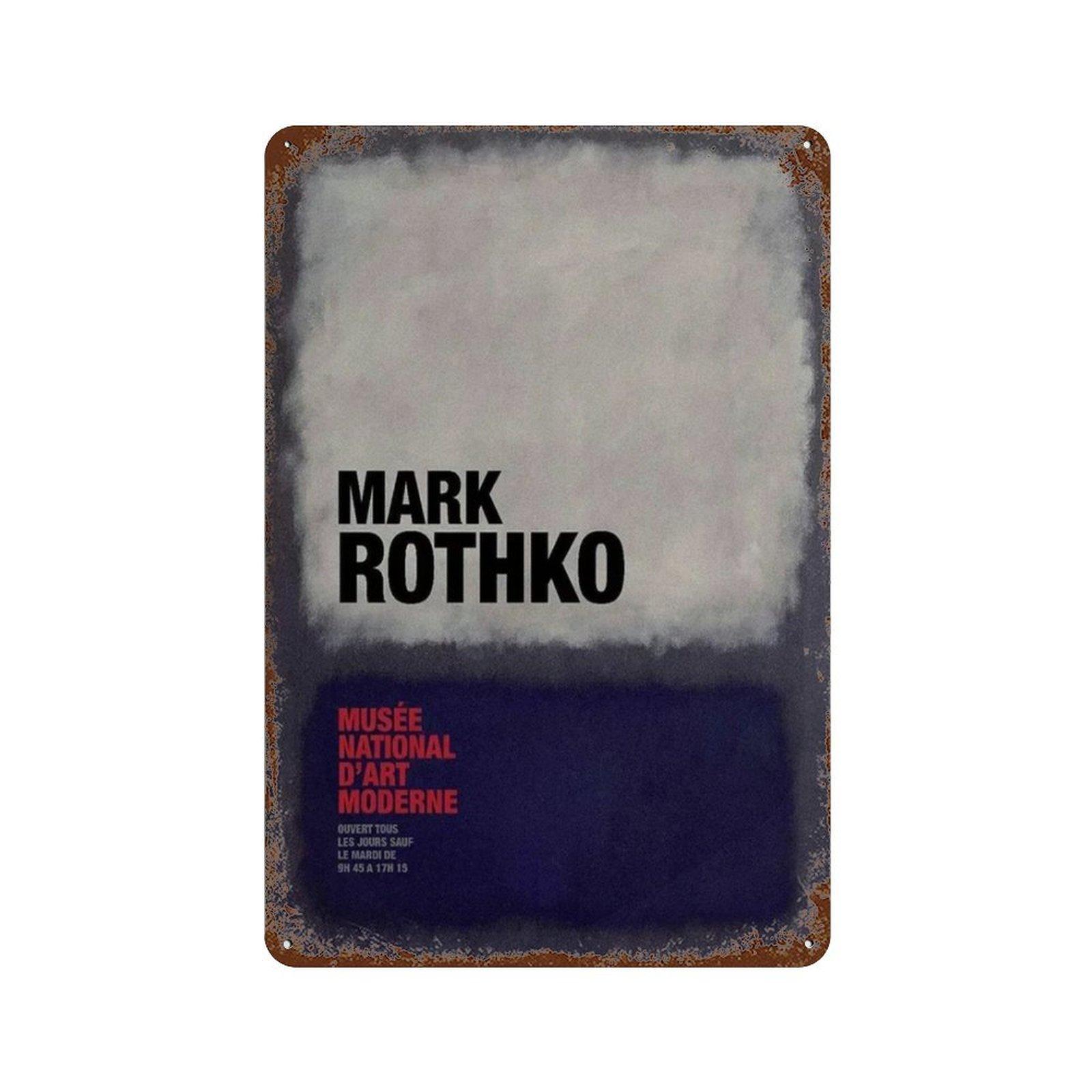 

Scandinavian Modern Metal Tin Signs Wall Art Mark Rothko Abstract Colorful Tin Signs Poster Prints Home Bedroom Living Room 20x30cm
