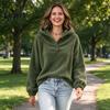 Oversized Hoodies for Women Autumn Winter Hoodie Women, Pullover Sweatshirt, Long Solid Color Fall Tops Sleeve Fleece Lined Hooded Casual Daily Wear