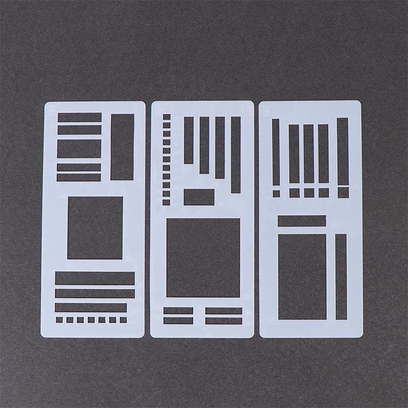 DIY Scrapbooking Record Template Flexible Handmade Stencils Tool 3 9pcs for Drawing Planners Art Craft Projects