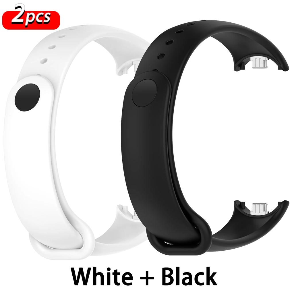Pulseira de Silicone para Xiaomi Mi Band 9 8 Pulseira NFC Sport Rubber Pulseira Pulseira Correa Xiaomi Smart Band 8 Acessórios