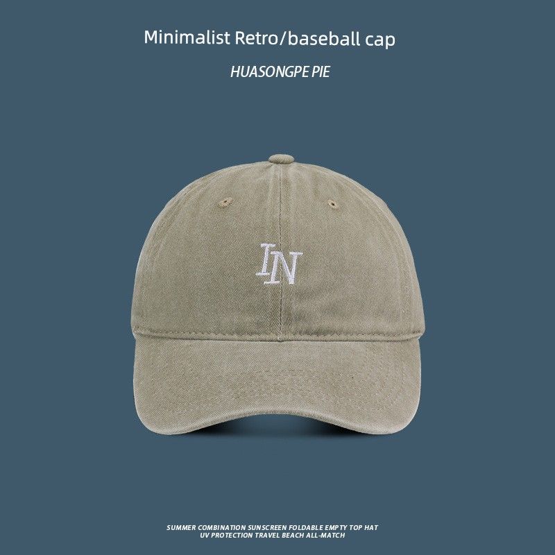 

Baseball Cap All Year Round Easiest for Match Student Casual Face-Looking Small Peaked Cap Outdoor Seaside Beach Sun Hat Sports Plaid C2554 Washed IN Baseball Cap Khakis