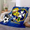 1pc Brazilian Soccer Mascot Flannel Blanket Soft Warm Throw Blanket for Bedroom Living Room Bed Travel Camping Picnic Gift. MT71501128
