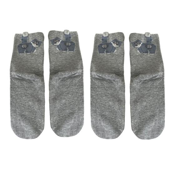 2 Pairs Cat Socks with 3D Balls Funny Cartoon Cat Socks Casual Crew Socks Christmas Birthday Gifts for Cat Lovers Men Women