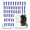 158pcs Fairing Bolts Kit Fender Windscreen Fastener Clips Screws Motorcycle Sportbike Accessories Blue