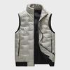 Men's Multi-Pocket Stand-Up Collar Winter Vest, Large & Plus Sizes Available