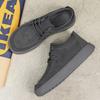 Men's Shoes Genuine Leather Retro Casual Shoes Lace Up Ankle Boots Cow Reverse Velvet Low Top Shoes for Men Leather
