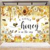 Cartoon Little Bee Theme Background Kids Birthday Party Decoration Honey Sunflowers Daisy Backdrop Newborn Baby Shower Supplies