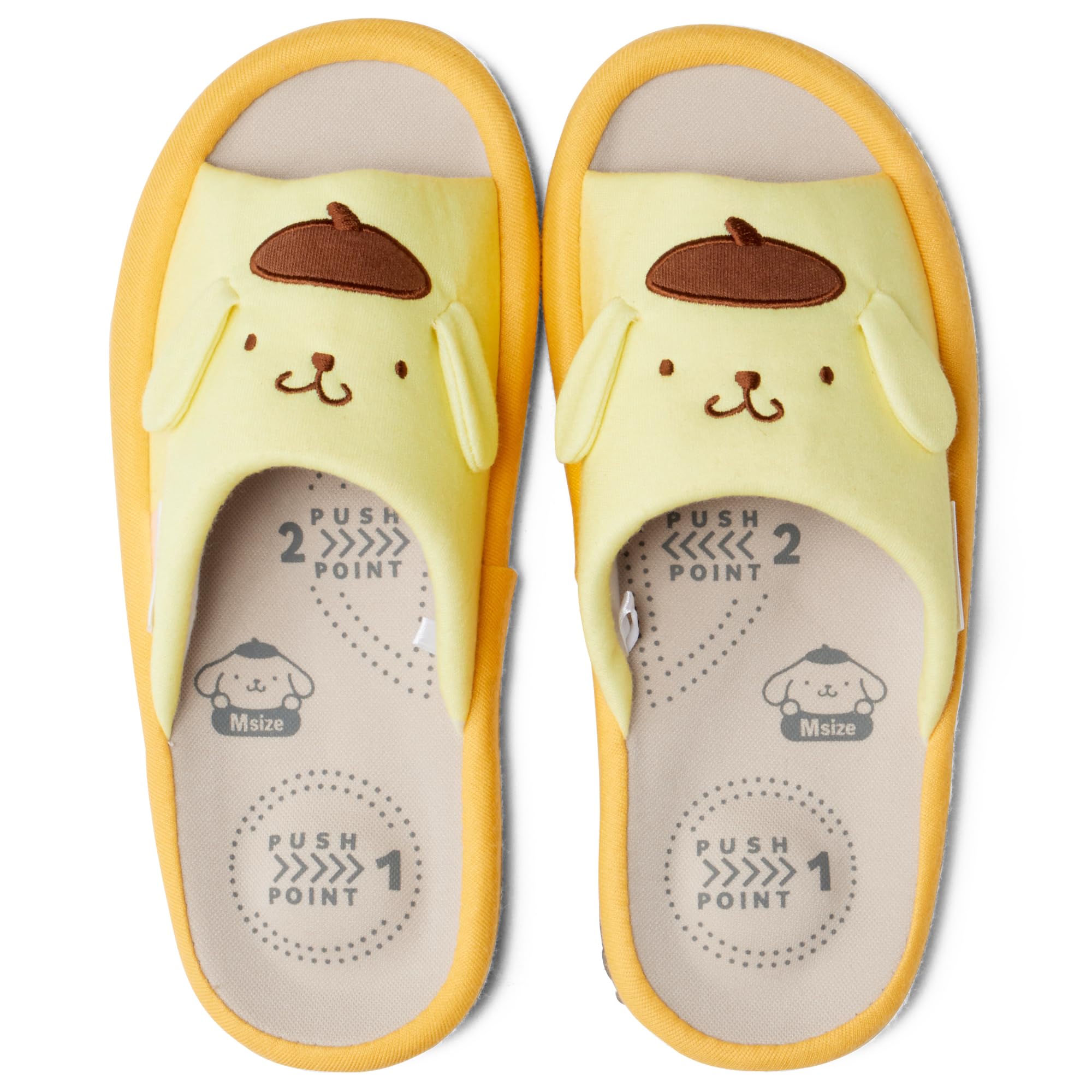 

Помпомпурин Милая Поддержка Здоровья Стимуляция Стоп Удобная Ходьба Стильные Желтые 262122 Тапочки Домашняя Обувь Тапочки для Дома Гостевая Обувь [Relacare]