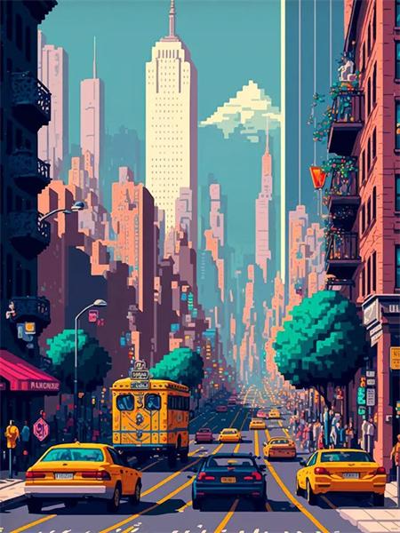 Diy Diamond Painting Mosaic House Street Full Square Round Embroidery Mosaic Landscape Home Decor