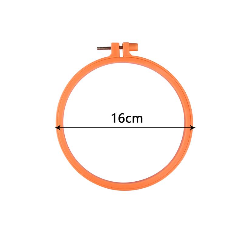 Sewing Tool Round Oval Wooden Color Embroidery Hoops Frame Set Plastic Embroidery Hoop Rings For DIY Cross Stitch Needle Craft