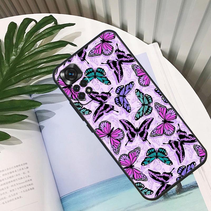 Luxury Butterfly Funda For Xiaomi Redmi Note 14 13 10 11 12 15 Pro Plus Case For Redmi 15C 14C 10C 12C 13C 15