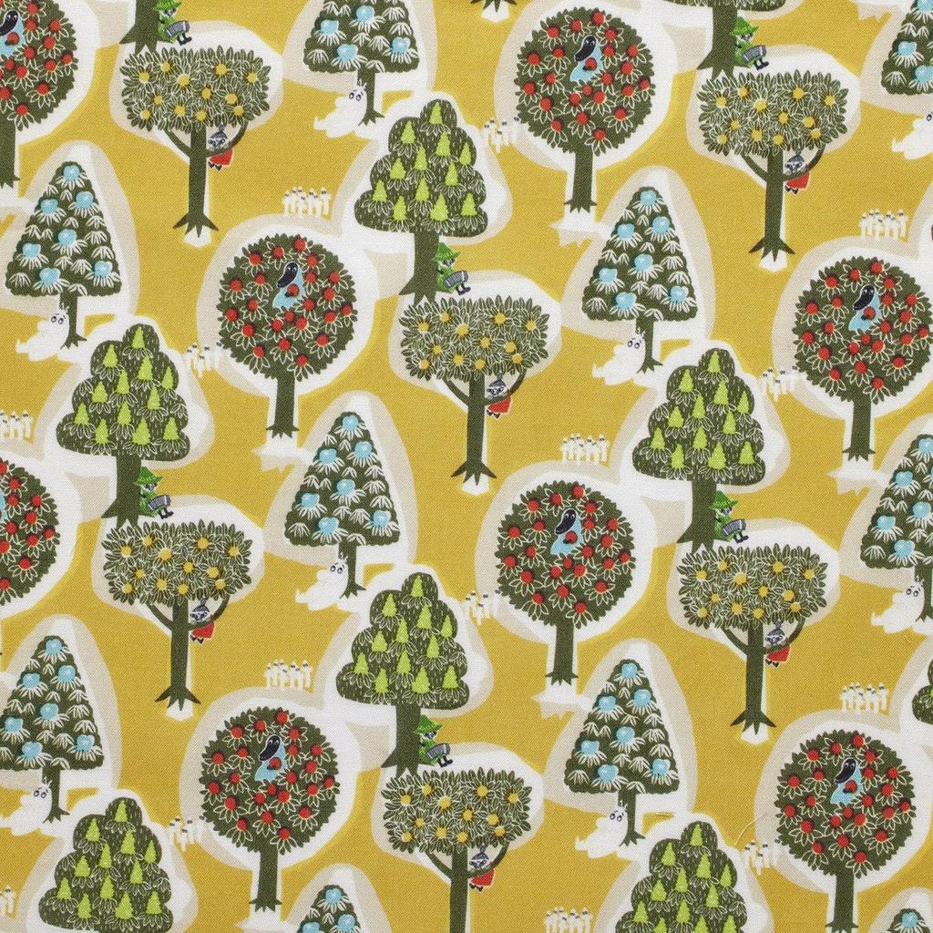 Quarter Report Moomin Pocket Tissue Forest X In (MOOMIN) Case, Fabric, Portable, Design, Yellow, Approx. W12.5 H9.5cm [Made Japan]