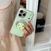 Minimalist Green Ink Splash Case with Gemstone Holder for iPhone 17 Pro Max/16/15/14