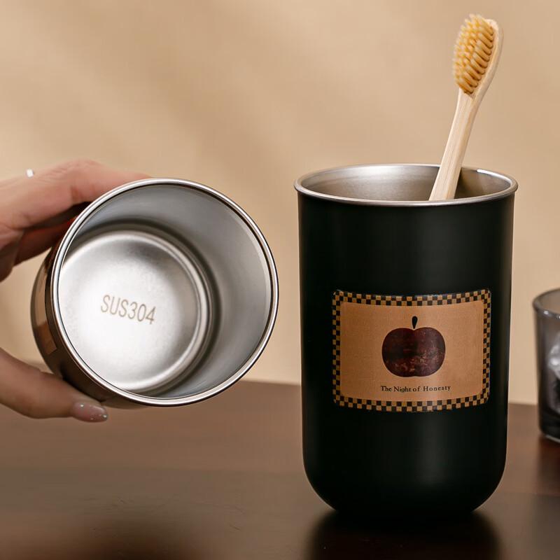 OLOEY Vintage Stainless Steel Toothbrush Cup