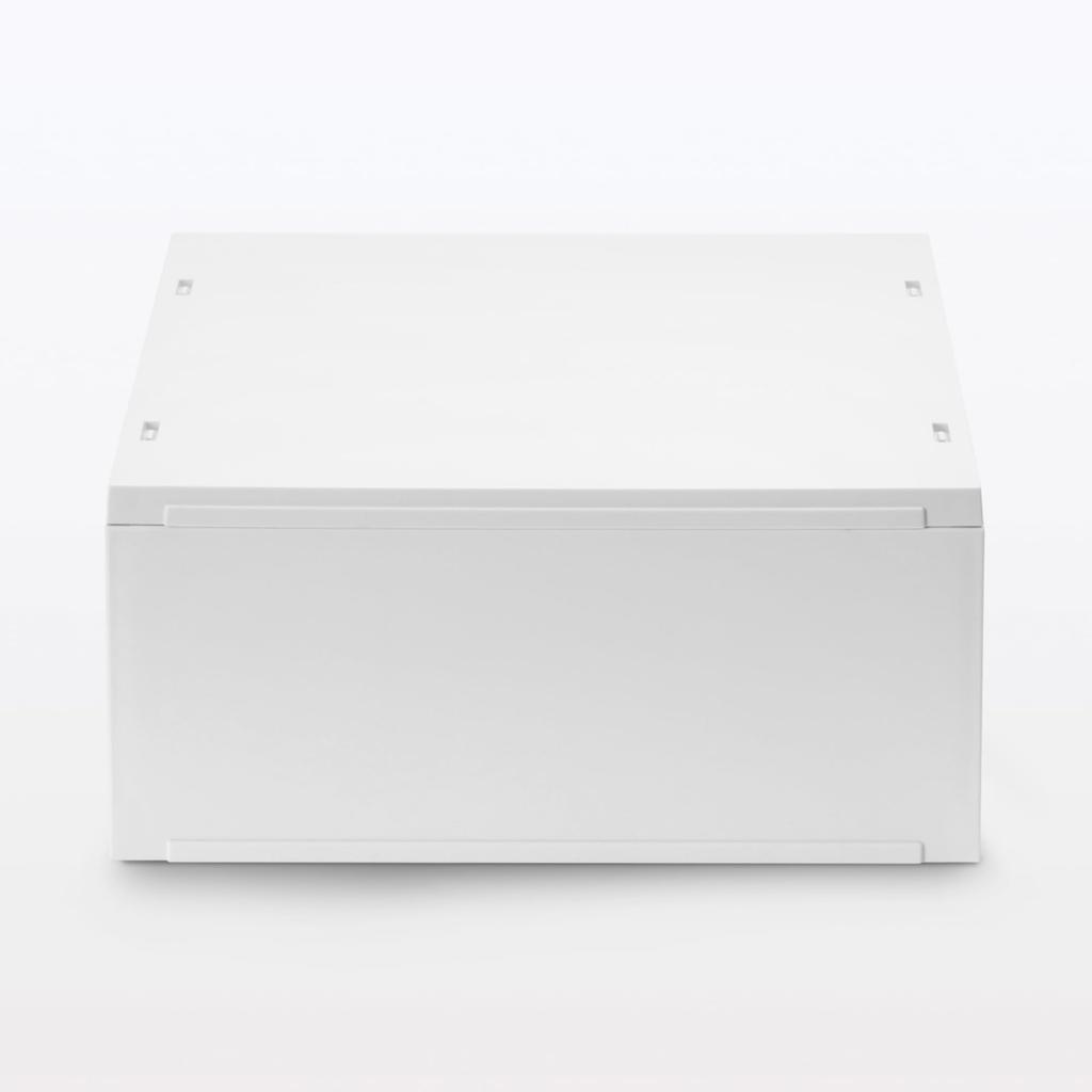 MUJI Recycled Polypropylene Small Item Storage White Gray W26 x D37 x H12cm 84799693 Case, Medium, - Approx.