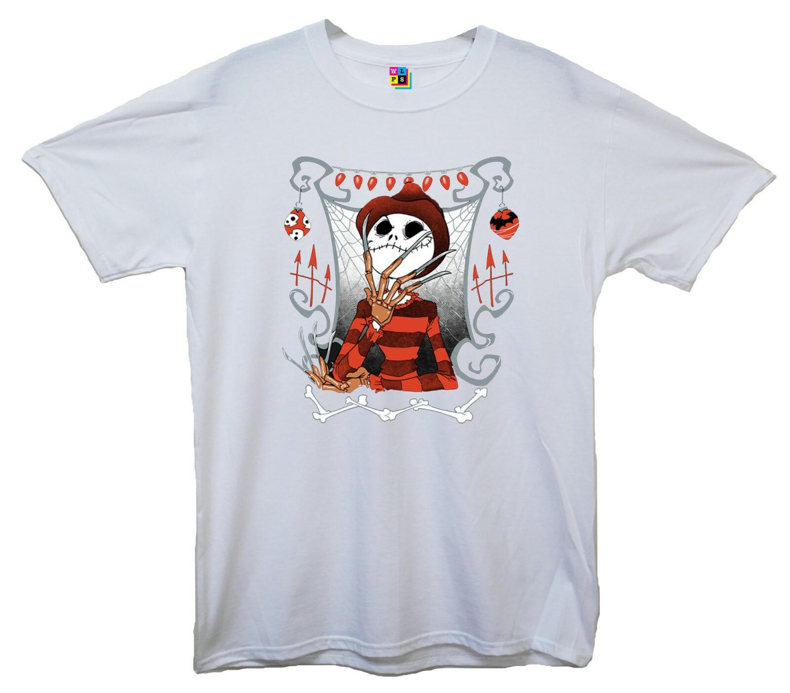 Jack Skellington Christmas Theme Printed T-Shirt (Nightmare Before Christmas) S