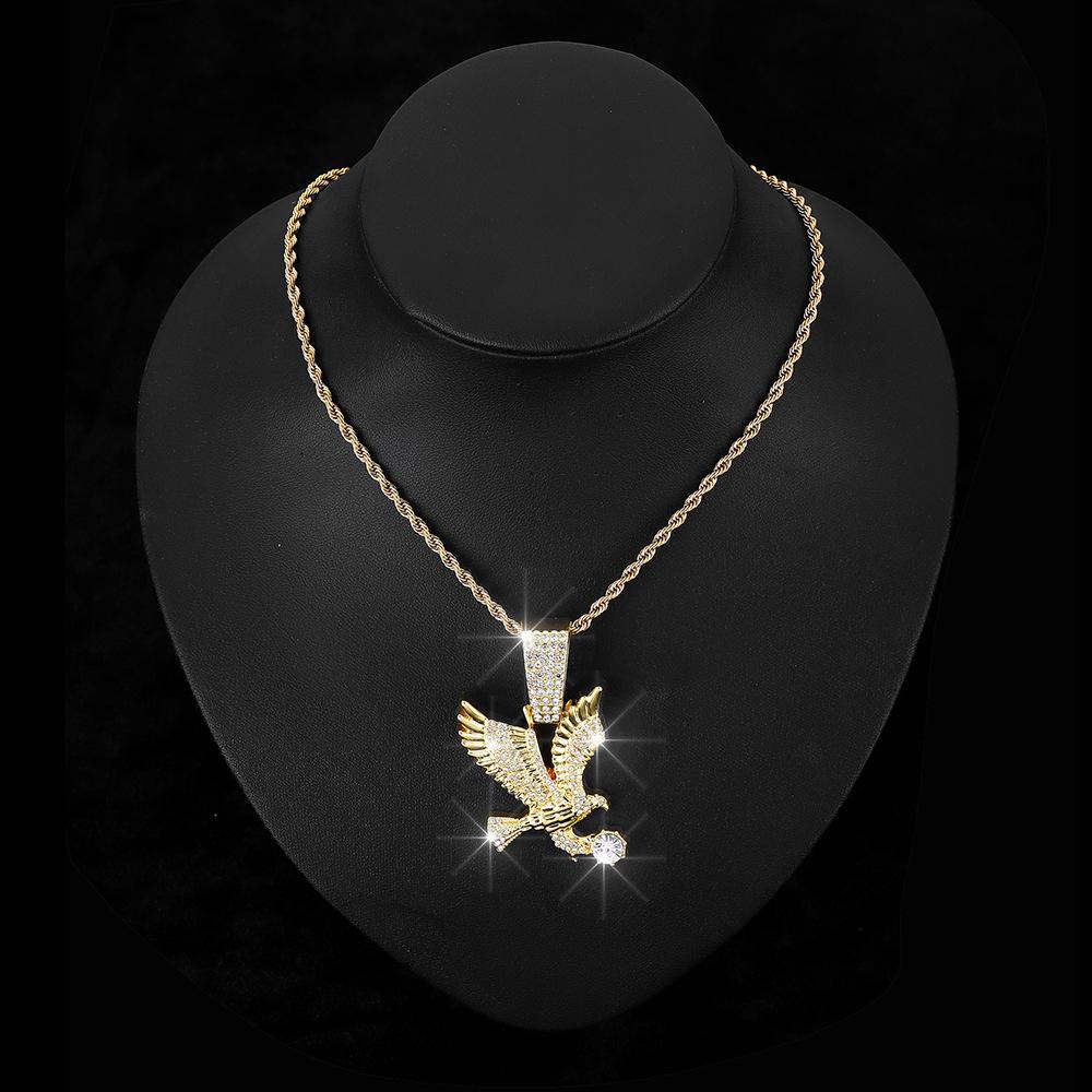 

European and American New Products, Personalized Eagle Pendant, Cuban Necklace, Niche Accessories for Men and Women, Wholesale, Ins-style
