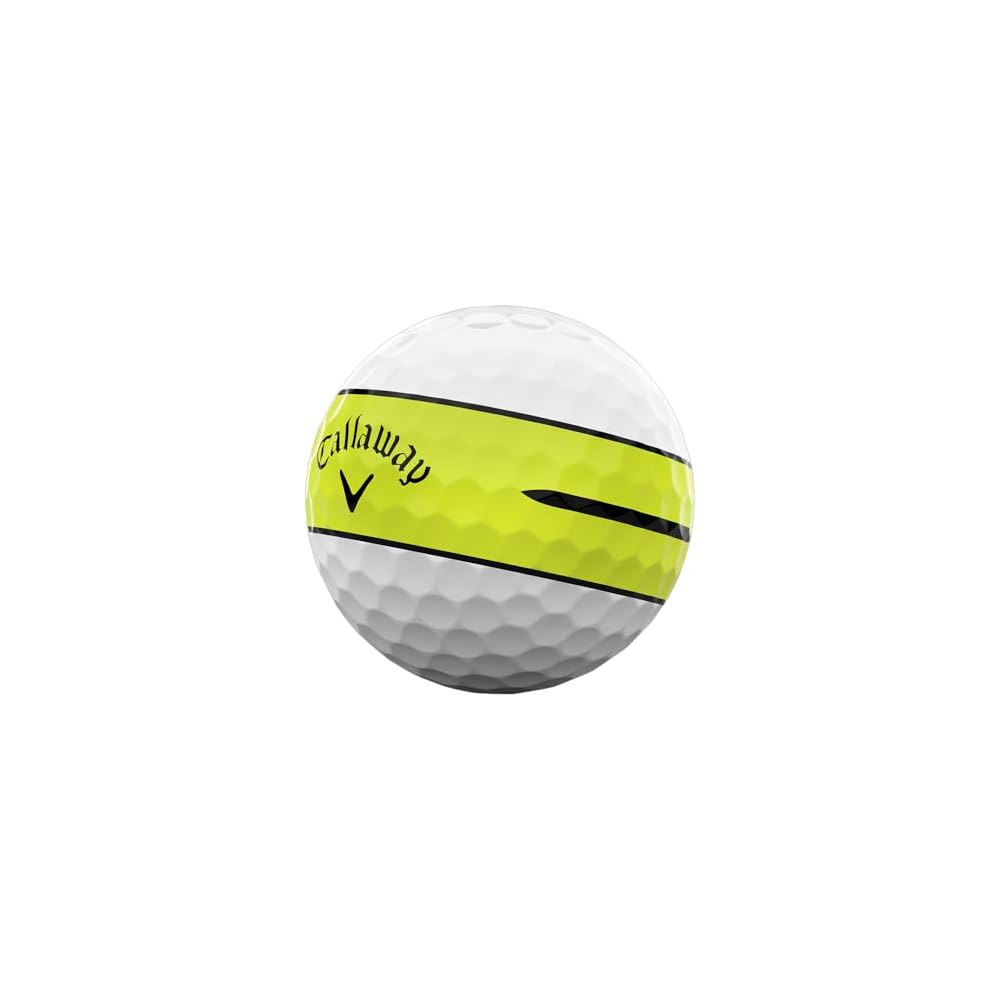 Callaway Chrome Tour 24 Golf Balls 4-Piece Structure 360° Yellow Stripe White