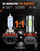 SEALIGHT F1-LED-H11 F1 Series LED Fog Lamp, H8 H11 H16 Bulb, White 7000LM, ,