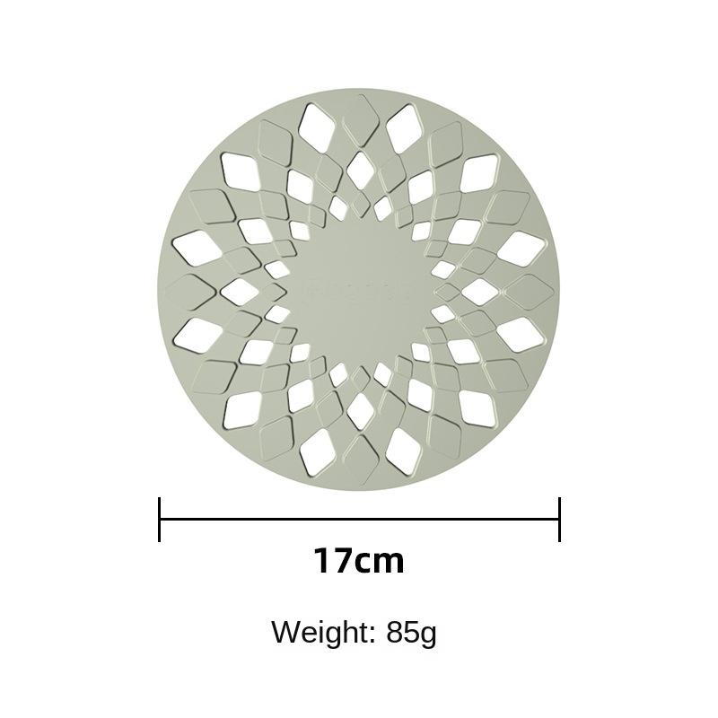 2 Pcs Lines Hollow Placemat Food Serving Table Mat Fletching Remover Vinyl Placemat for Round Table Hollow Out Silicone Placemat Safe Coaster Non-Slip