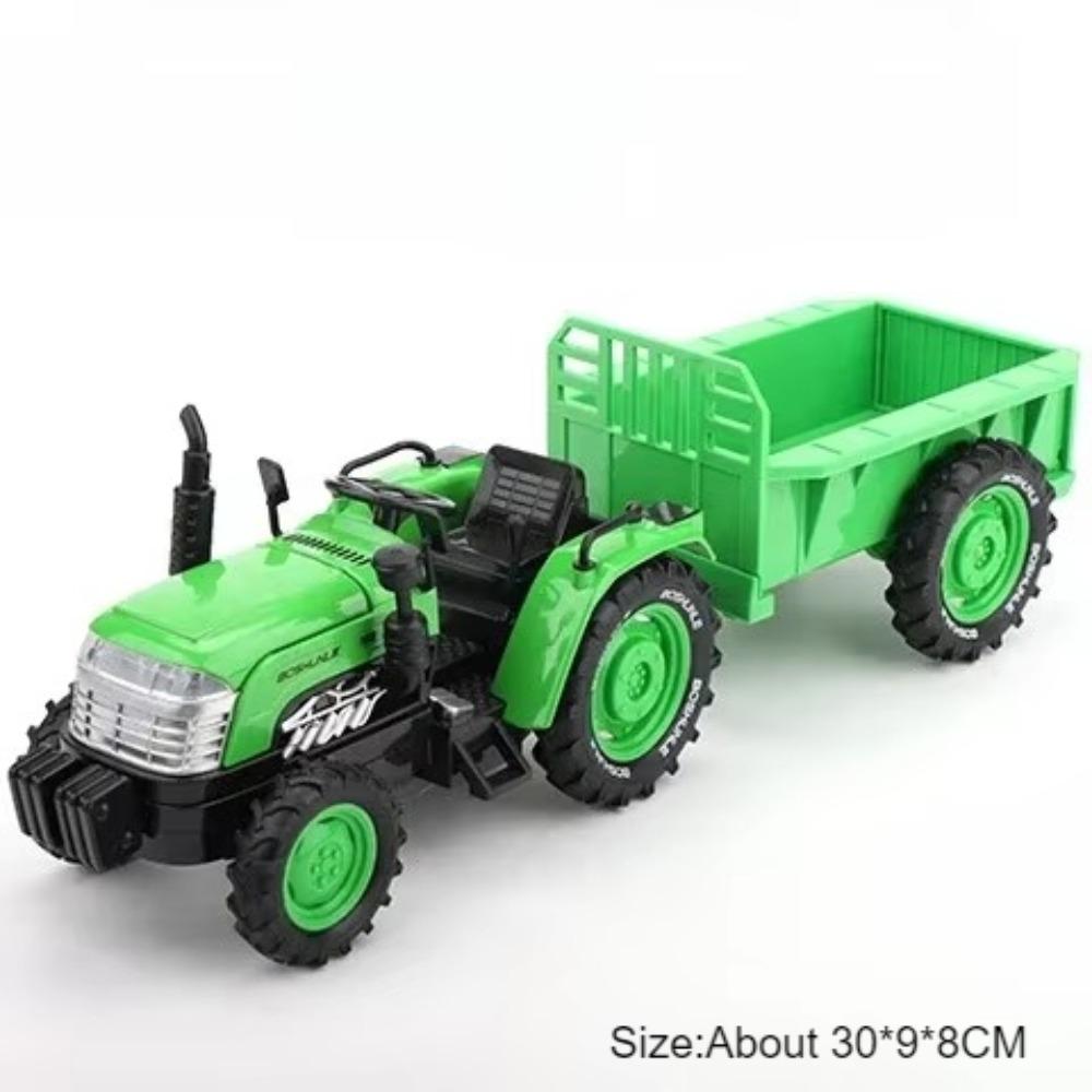 1:32 Alloy Tractor Model Toy Car Diecast Metal Sound Light Pull Back Truck Farm Specific Vehicles Collection Gifts for Kids
