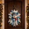 Einfache Nähbastelarbeiten für Partys Festlicher gesteppter Weihnachts-Türbehang DIY-Kit, Immergrüner Baum, 3D-gepolsterte Patchwork-strukturierte bauschige Stoffschleifen