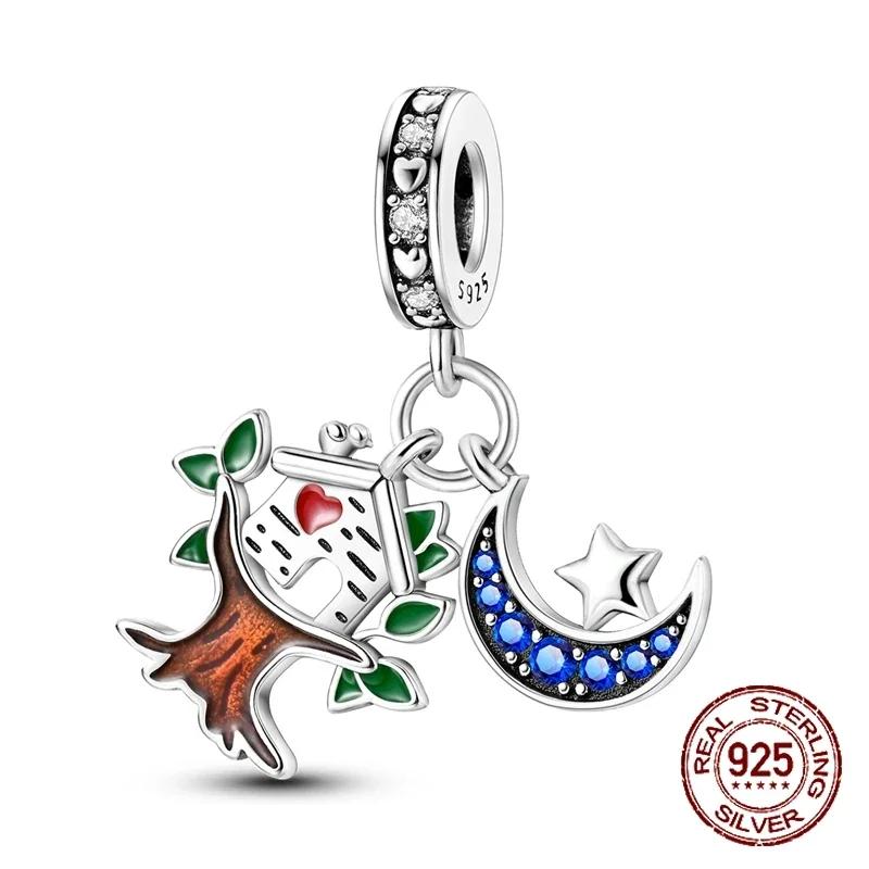Copper Green Series Flower Tree Apple Pendant Diy Fine Beads Fit 4Mm Hole Diamete Charms Bracelet Women Jewelry Diy