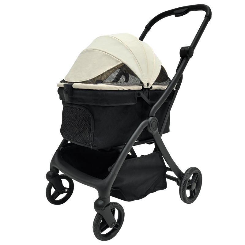 

Outdoor Foldable Pet Dog Cart Strollers Portable Small Medium Cat Trolley Fashionable Walking Puppy Strollers Carriers Supplies белый