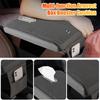 Car Armrest Cover PU Leather With Tissue Storage Memory Foam Height Pad Auto Center Armrest Protective Cushion Support For BMW