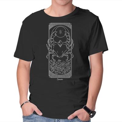 Unisex Crew Neck T-Shirt Elestial Cancer Graphic Short Sleeve Casual Tee