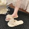 Fashion Pinch-toe Flower Beautiful Flip-flops for Women To Wear in Summer New Style with Skirt Soft-soled Flat-soled Cool Slippers