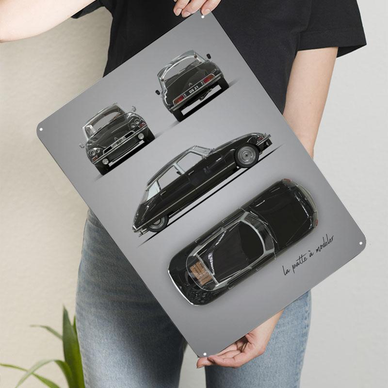 

Металлические таблички Citroen DS Автомобильный плакат Украшение игровой комнаты Заказная жестяная табличка для настенного декора Искусство росписи Ретро декор 20x30cm（7.8x11.8inch）